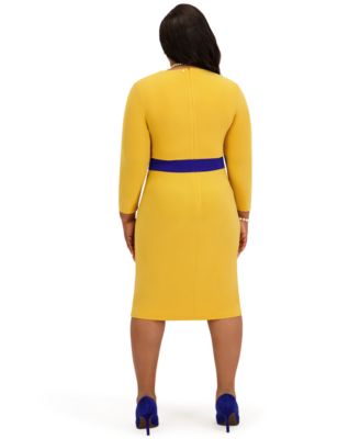 Women's V-Neck Knee Length Wrap Dress, Regular and Plus Size