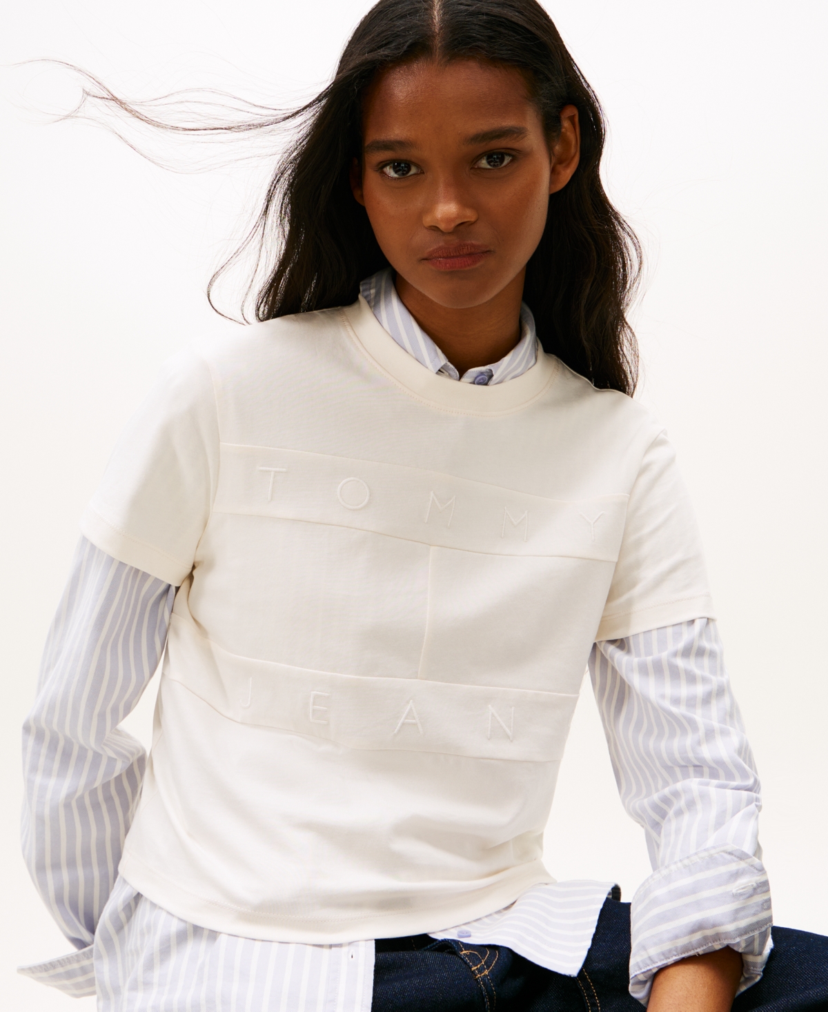 Tommy Jeans Women's Regular Tonal Flag T-Shirt