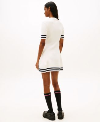 Women's Fit and Flare Mini Polo Dress