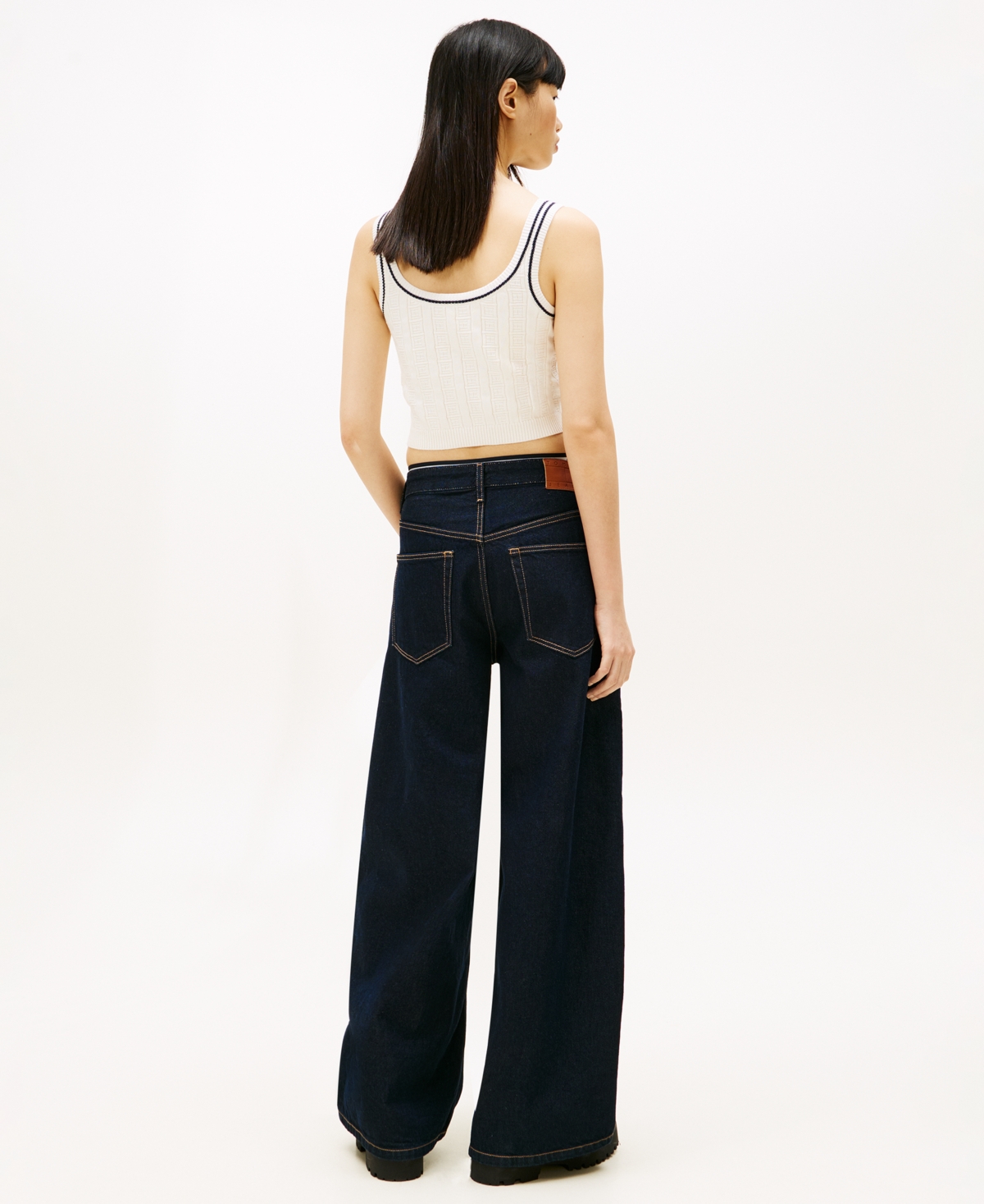 Tommy Jeans Women's Flag Cable Cropped Tank Top