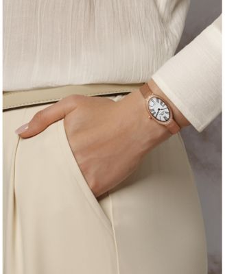 Women's Eloise Watch with Topaz Gemstone and Mesh Stainless Steel Bracelet 1352CELS