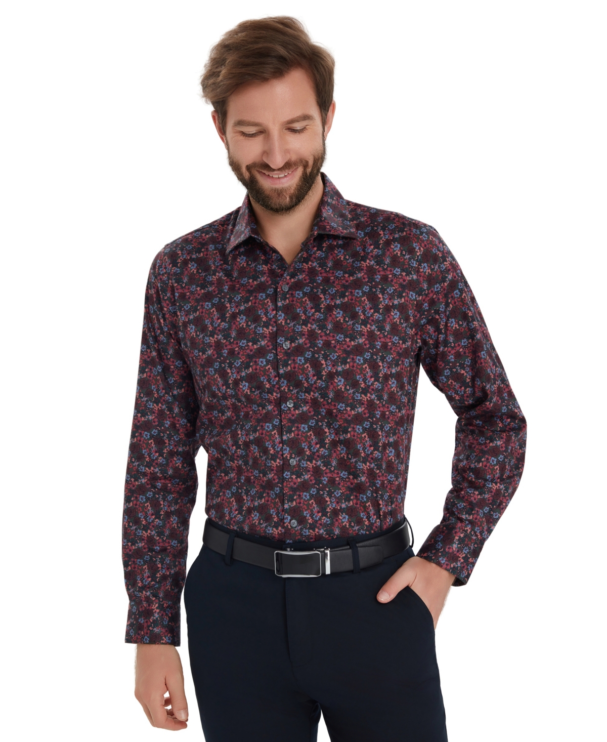 Bar Iii Men's Casa Floral Printed Dress Shirt, Macy's Exclusive