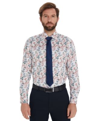 Bar III - Men's Garden Floral Printed Dress Shirt