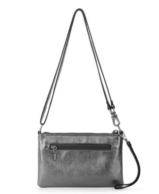 Vita Leather Zip Top Wristlet 