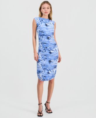 Women's Printed Sleeveless Sheath Dress, Macy's Exclusive