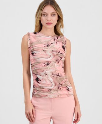Women's Marble Mesh Sleeveless Tank, Macy's Exclusive
