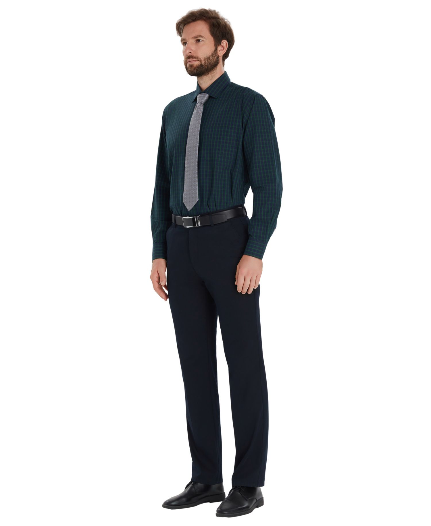 Men's Mini Blackwatch Regular-Fit Dress Shirt