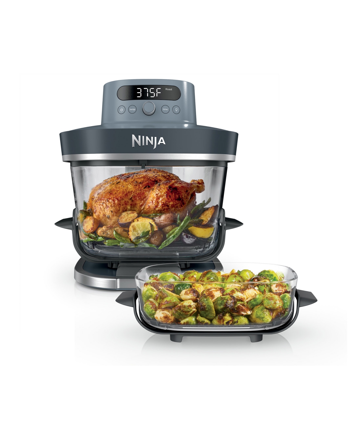 Ninja Crispi Pro 6-in-1 Countertop Glass Air Fryer In Black