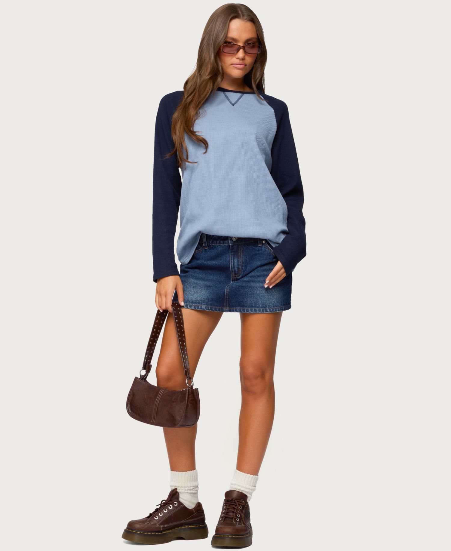 Women's Me Time oversized waffle top