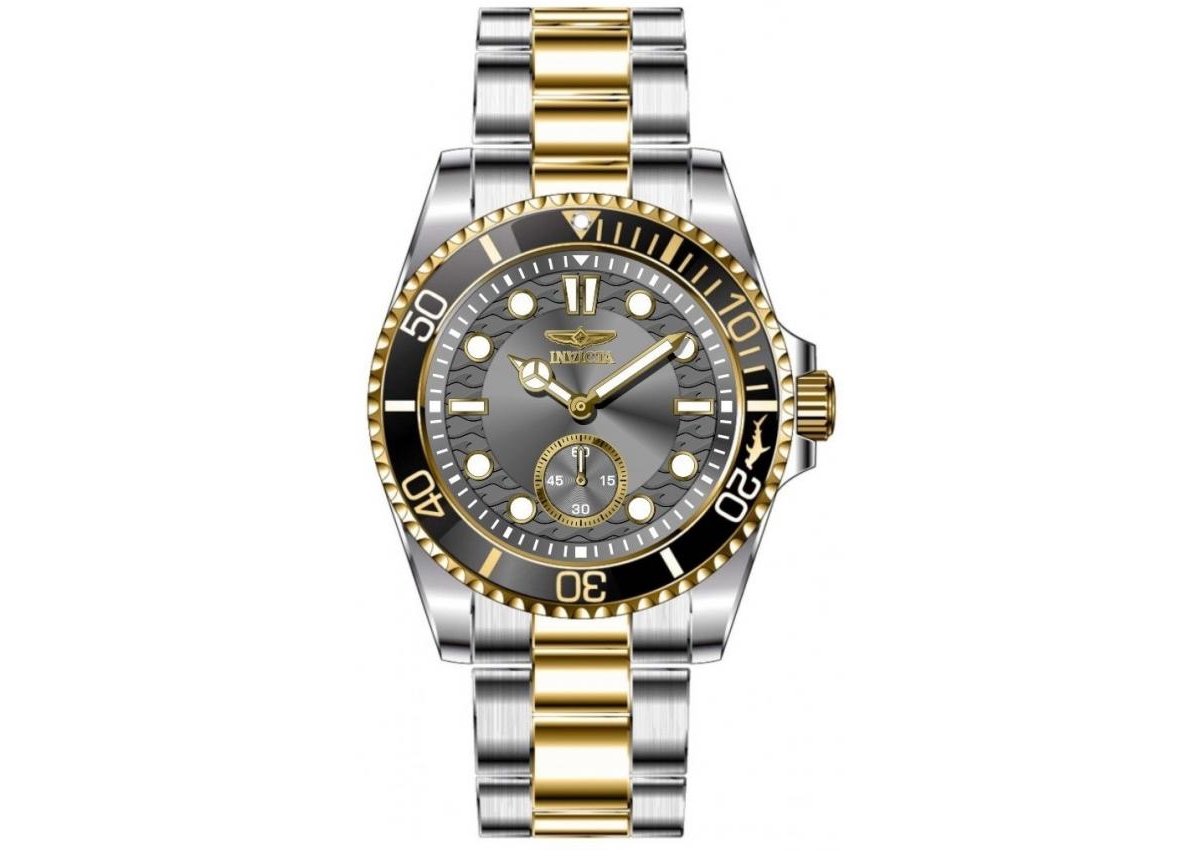 Invicta Men's 49434 Pro Diver Quartz VD78 Charcoal Dial Watch