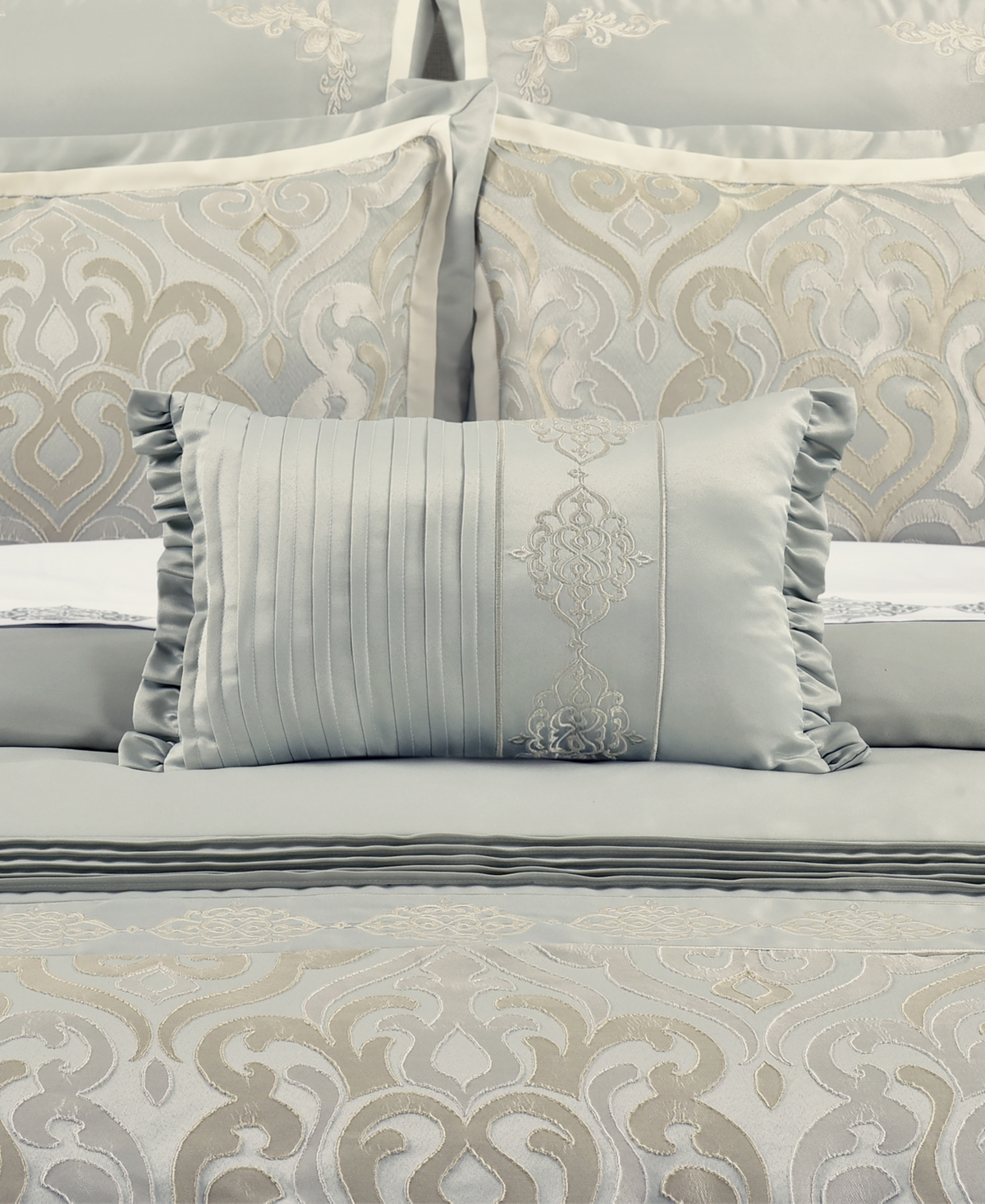 Royal Court Calmfield Boudoir Decorative Pillow, 13" X 19" In Gray