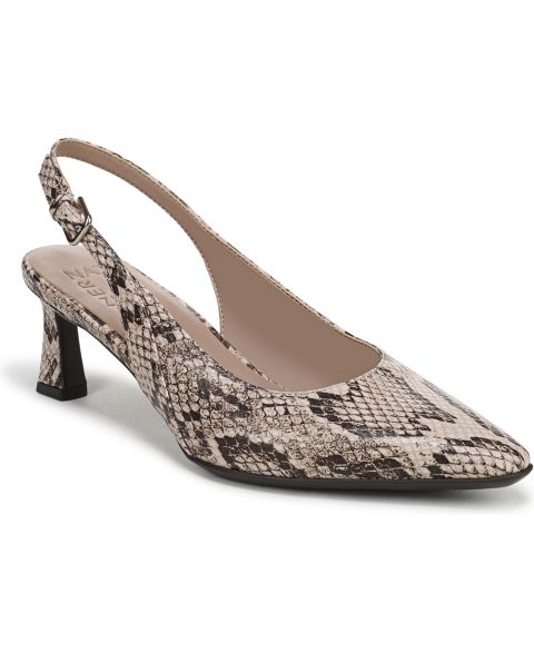 Женские туфли Naturalizer Tansy Snip Toe Dress Slingback Pumps, цвет: Бежевый змеиный с принтом искусственная кожа