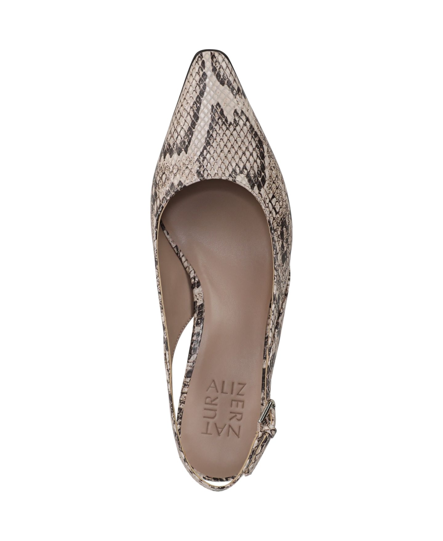 Женские туфли Naturalizer Tansy Snip Toe Dress Slingback Pumps, цвет: Бежевый змеиный с принтом искусственная кожа — фото 4