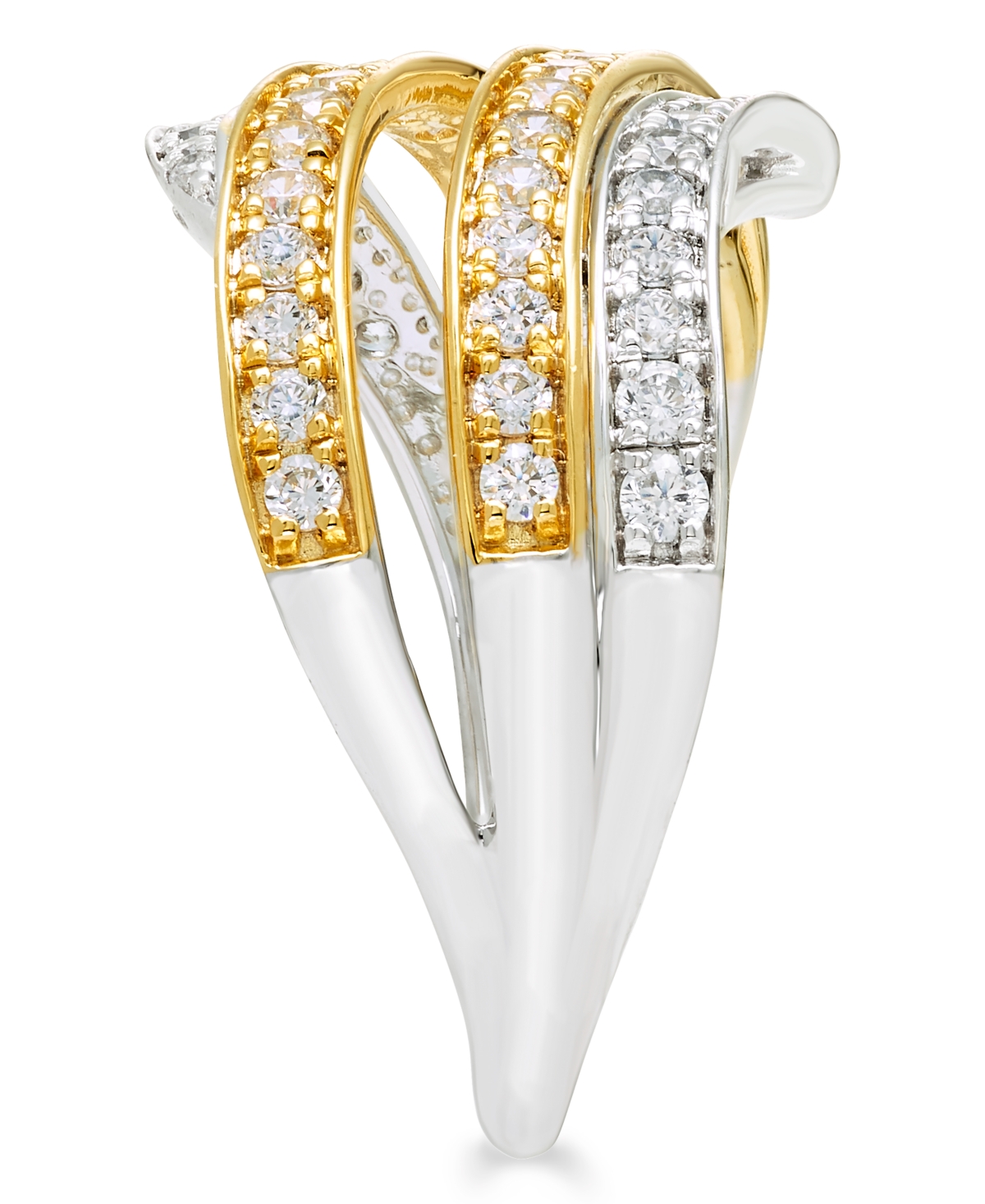 Macy's Diamond Ring (3/4 Ct. T.w.) In 14k White And Yellow Gold In Multi