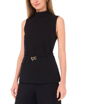 Women's Mock Neck Sleeveless Top