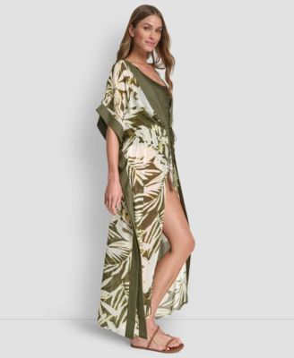 Women's Tie-Front Cover-Up Kaftan