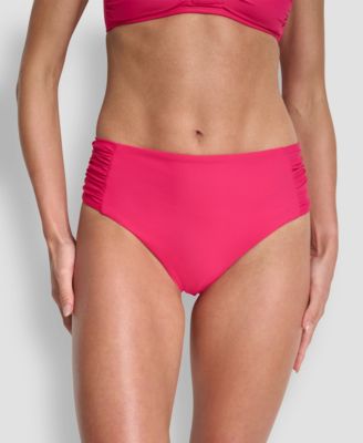 Women's High-Waist Side-Shirred Bikini Bottoms