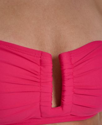 Women's Shirred U-Wire Bandeau Bikini Top