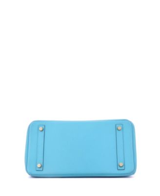 Birkin 30 Handbag Blue Epsom with Gold Hardware