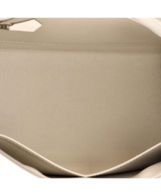 Kelly 28 Handbag Light Epsom with Palladium Hardware