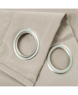 Gilbert Solid Single Grommet Curtain Panel Pair - 54x84", Taupe