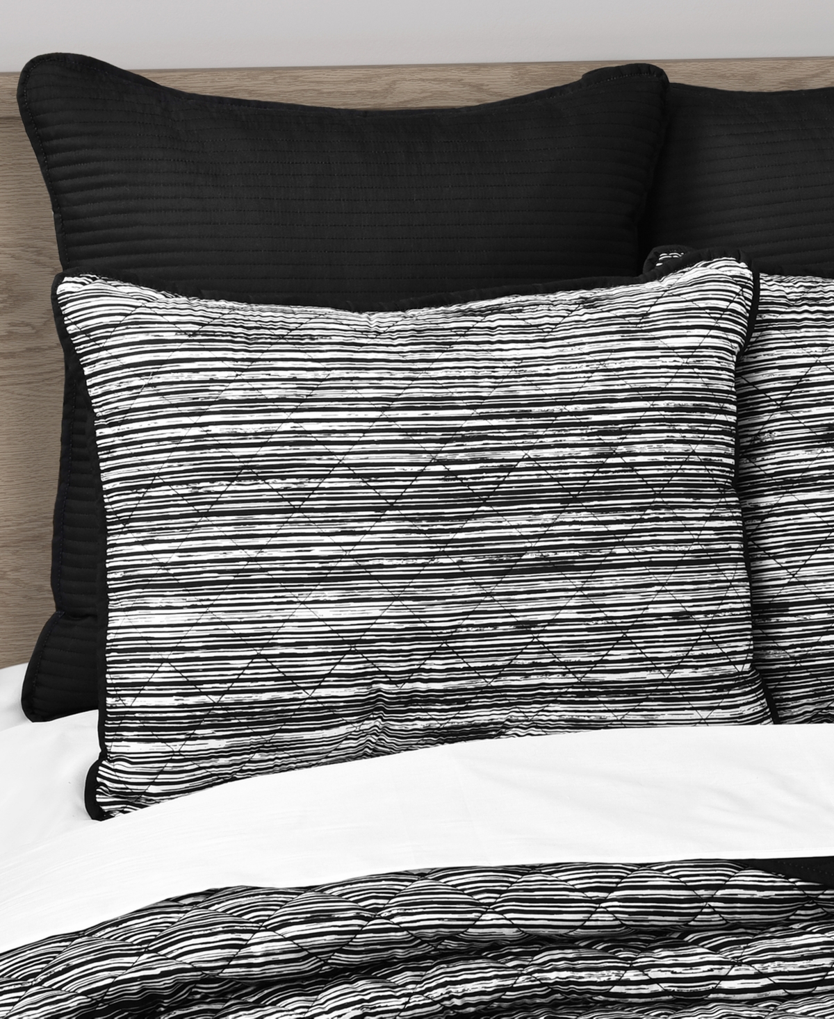 Royal Court Dalton Sleek Stripe 3-pc. Quilt Set, Full/queen In Gray