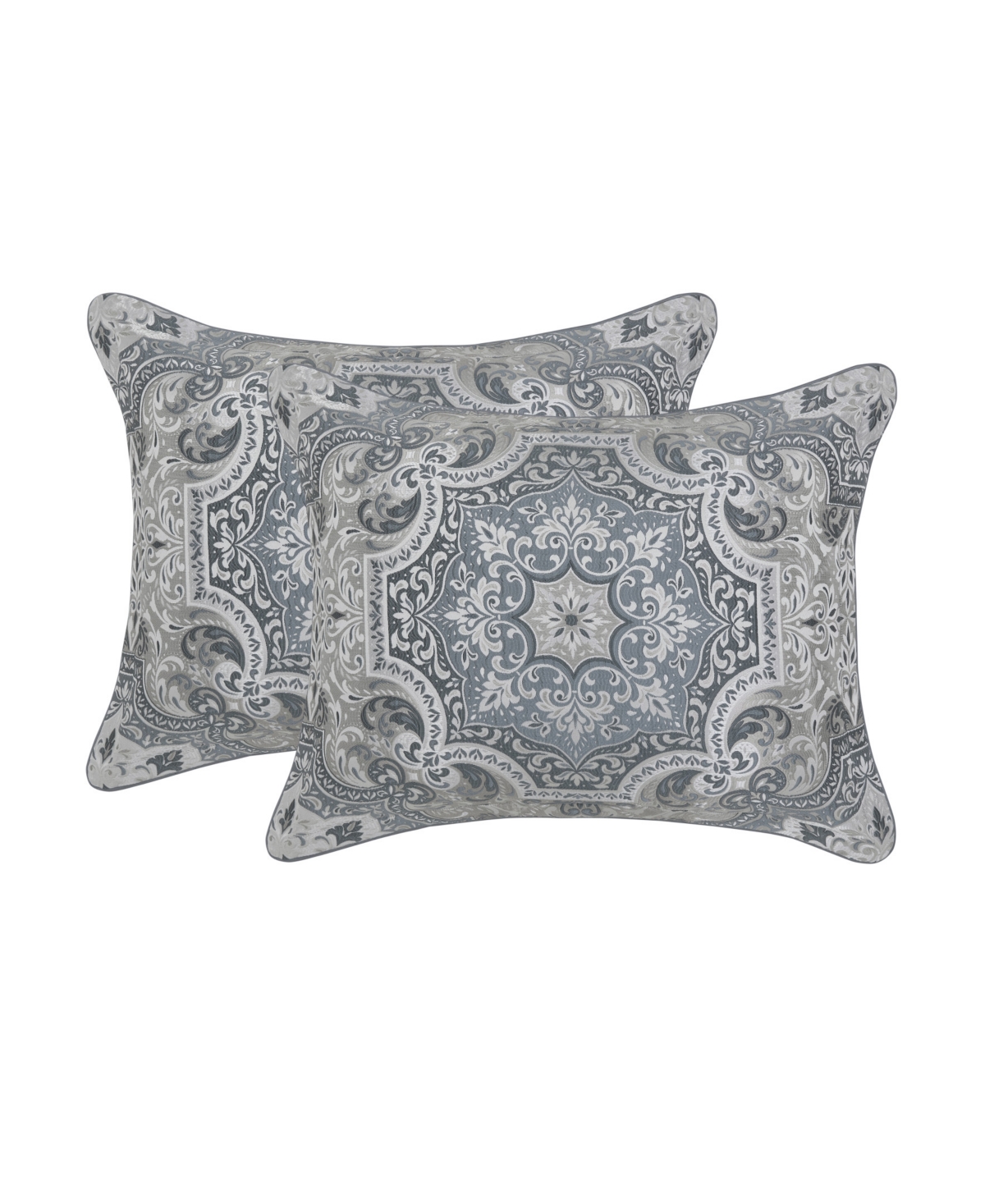 Royal Court Lisbon Damask 3-pc. Comforter Set, King/california King In Gray