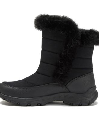 Women's Wide Width Expedition Faux Fur Waterproof Puffer Snow Boots