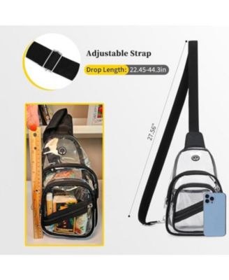 Clear Bag for Stadium Events, Clear Backpack Purse for Women Waterproof PVC Crossbody Fanny Pack for Concert