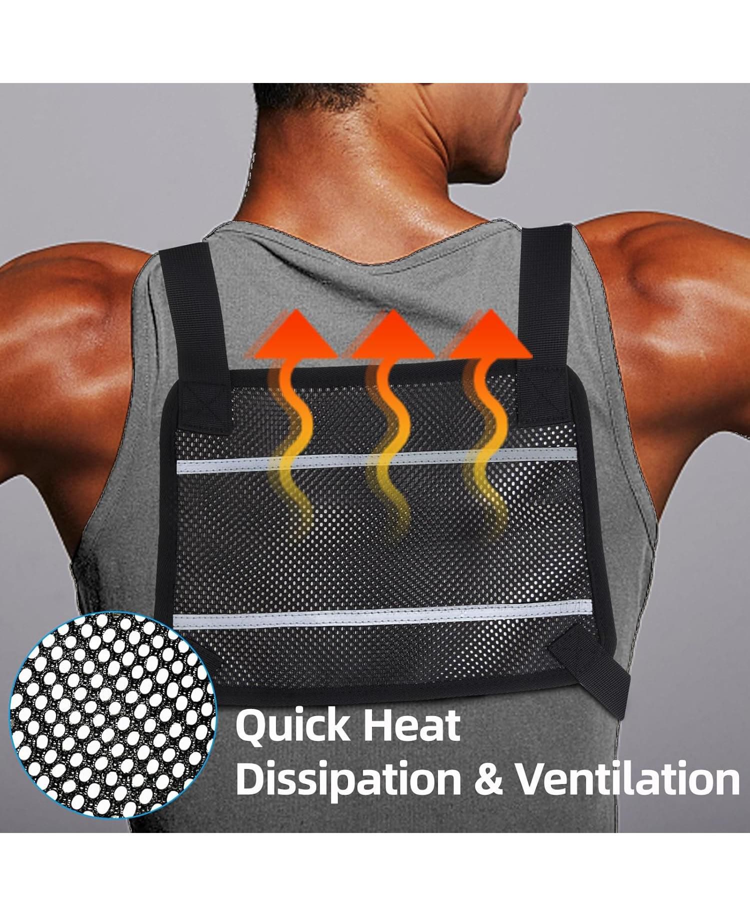 Running Vest Chest Pack with Hydration Bottle & Reflective Gear, Sport Chest Bag for Men & Women (Slate)