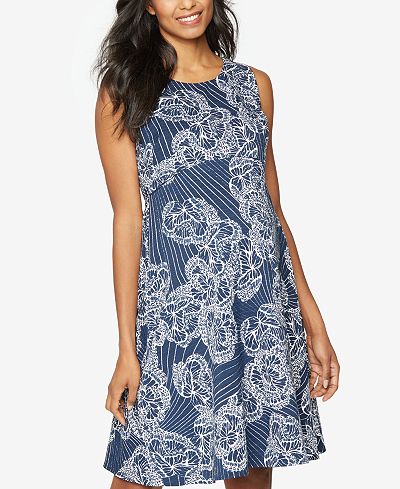 A Pea in the Pod Maternity Printed A-Line Dress