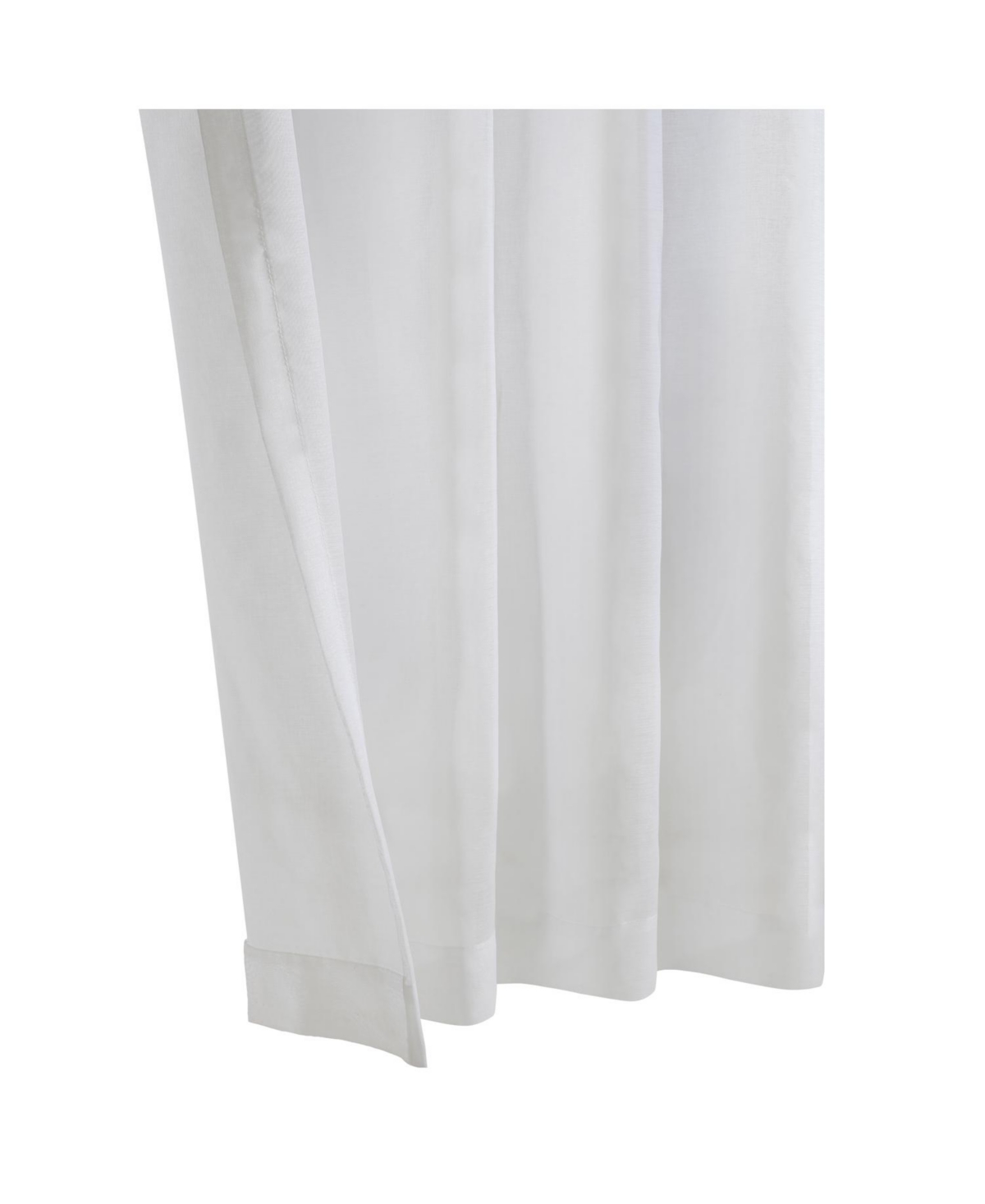 Habitat 100% Polyester Daphne Sheer Grommet Faux Linen Solid Curtain Panel White