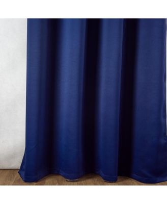 Anchorage Blackout Single Grommet Curtain Panel Pair - 54" x 63", Navy Blue