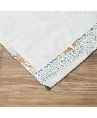 Kona Luxurious 3" Rod Pocket Curtain Panel Pair with Tiebacks 42" x 84" Ocean