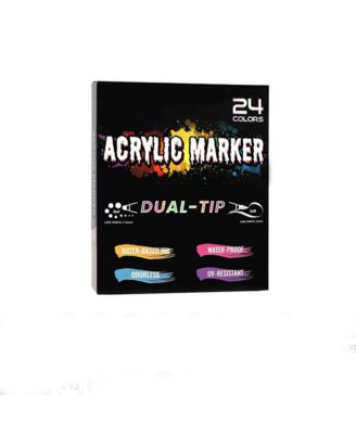 24 Colors Dual Brush Marker Pens, Coloring Marker for Coloring Book, Cute School Supplies, Arts and Crafts Office Desk Supplies