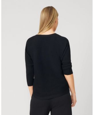 Women's Ribbed Dolman Sweater with Hotfix Detail