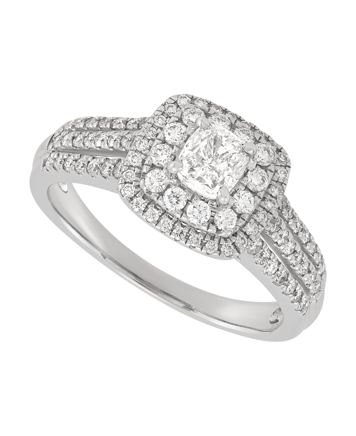 Macy's Diamond Engagement Ring (1 Ct. T.w.) In 14k White Gold In White