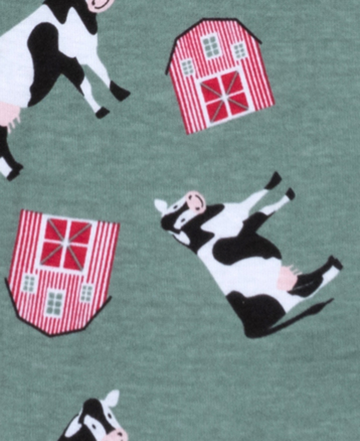 Leveret Dog Cotton Pajama Cow Green