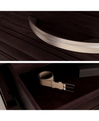 Solid Wood Walk-In Closet Organizer with 5 Drawers and Solid Wood Doors