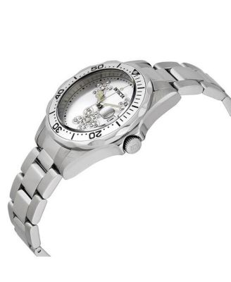 Women's 12506 Angel Quartz 3 Hand Metallic White Dial Watch