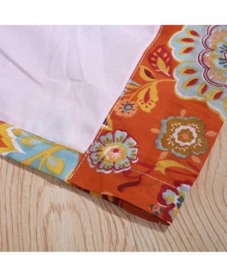 Greenland Home Fashion Astoria Festive And 3" Rod Pocket Window Curtain Panel Pair