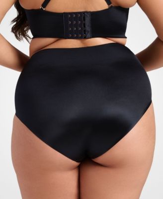 Women's Full Coverage High Waist Smooth Satin Brief