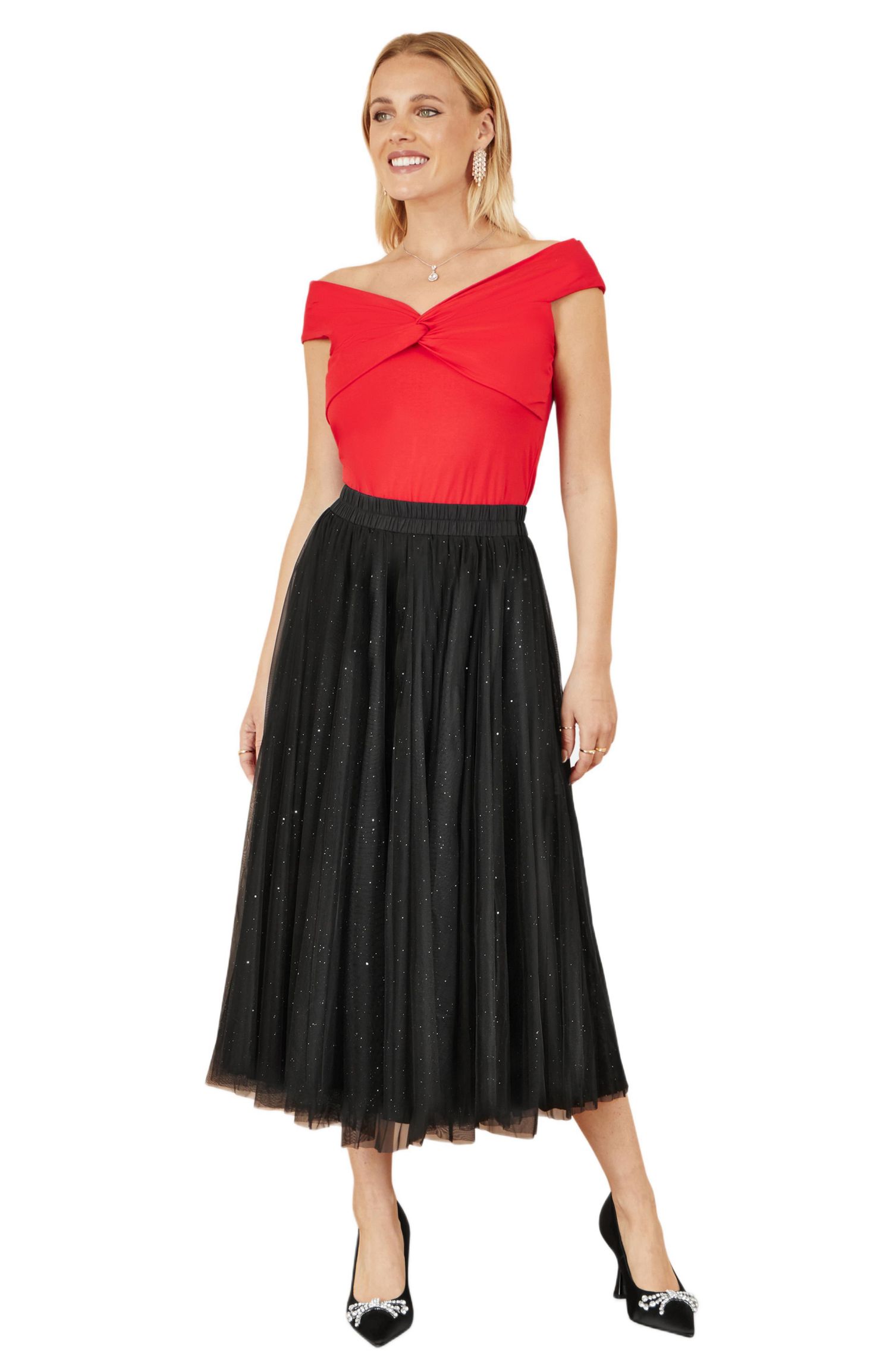 Women's Sparkle Mesh Tulle Skirt