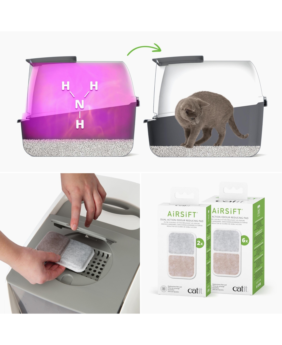 Catit AiRSiFT Litter Pan, Jumbo