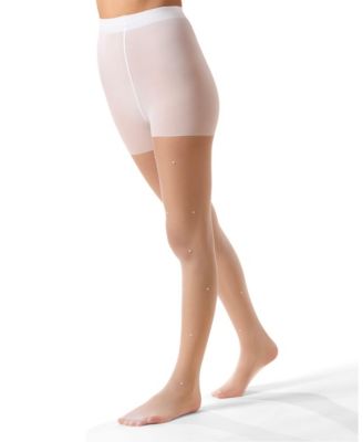 Women's Sheer All-Over Faux Pearl Trimmed Fashion Tights