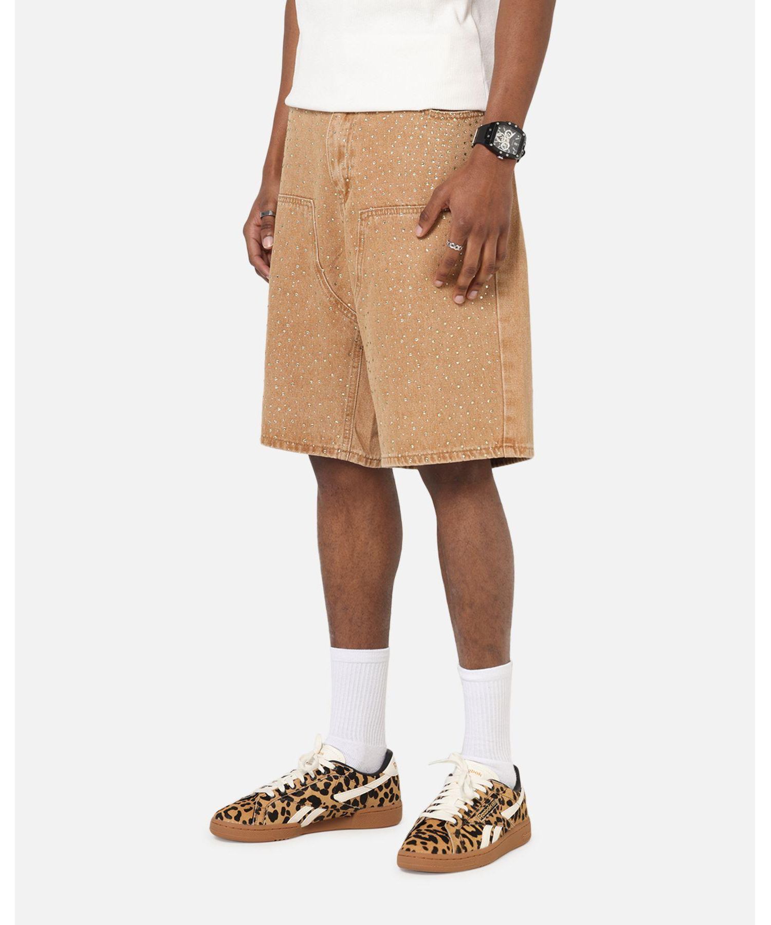 Men's Men Diamond Buckle Back Jorts Shorts