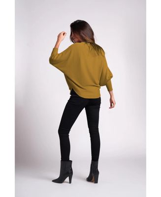 Women's Ivy Oversized Dolman 3/4 Sleeve Sweater