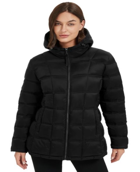 Женская куртка Hawke & Co. Quilt Puffer, цвет: Чёрный