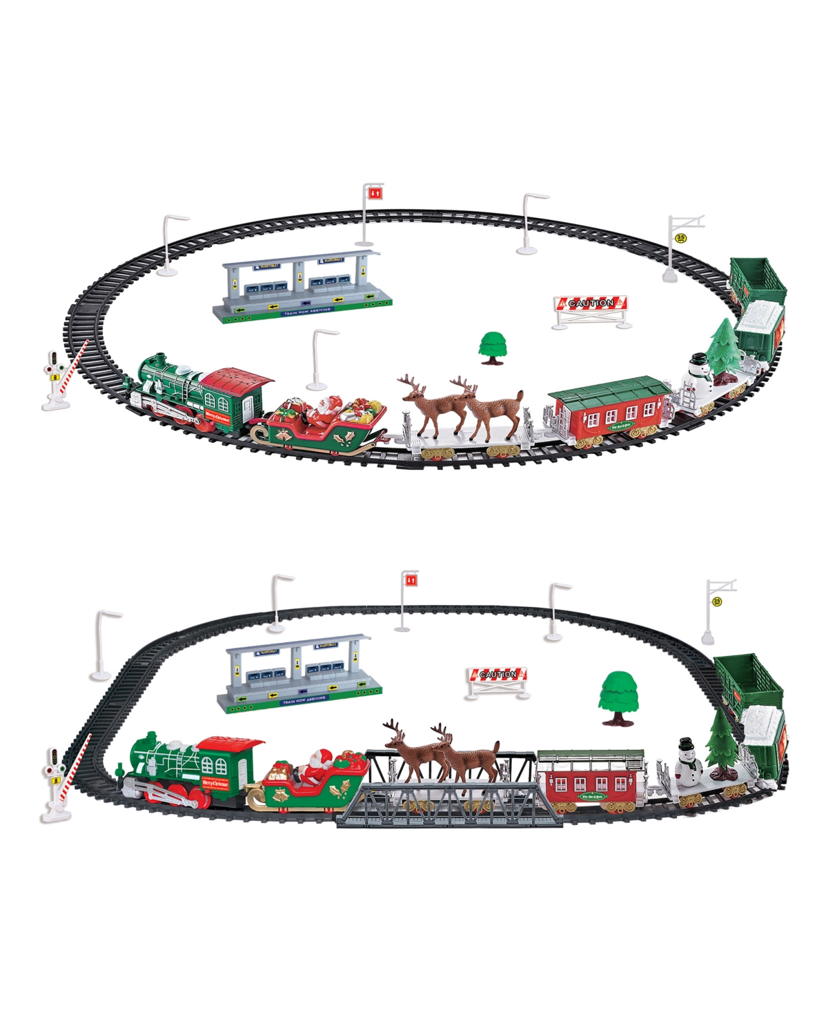 World Tech Toys Santa's Choo Choo Battery Powered Train Set In Transparent