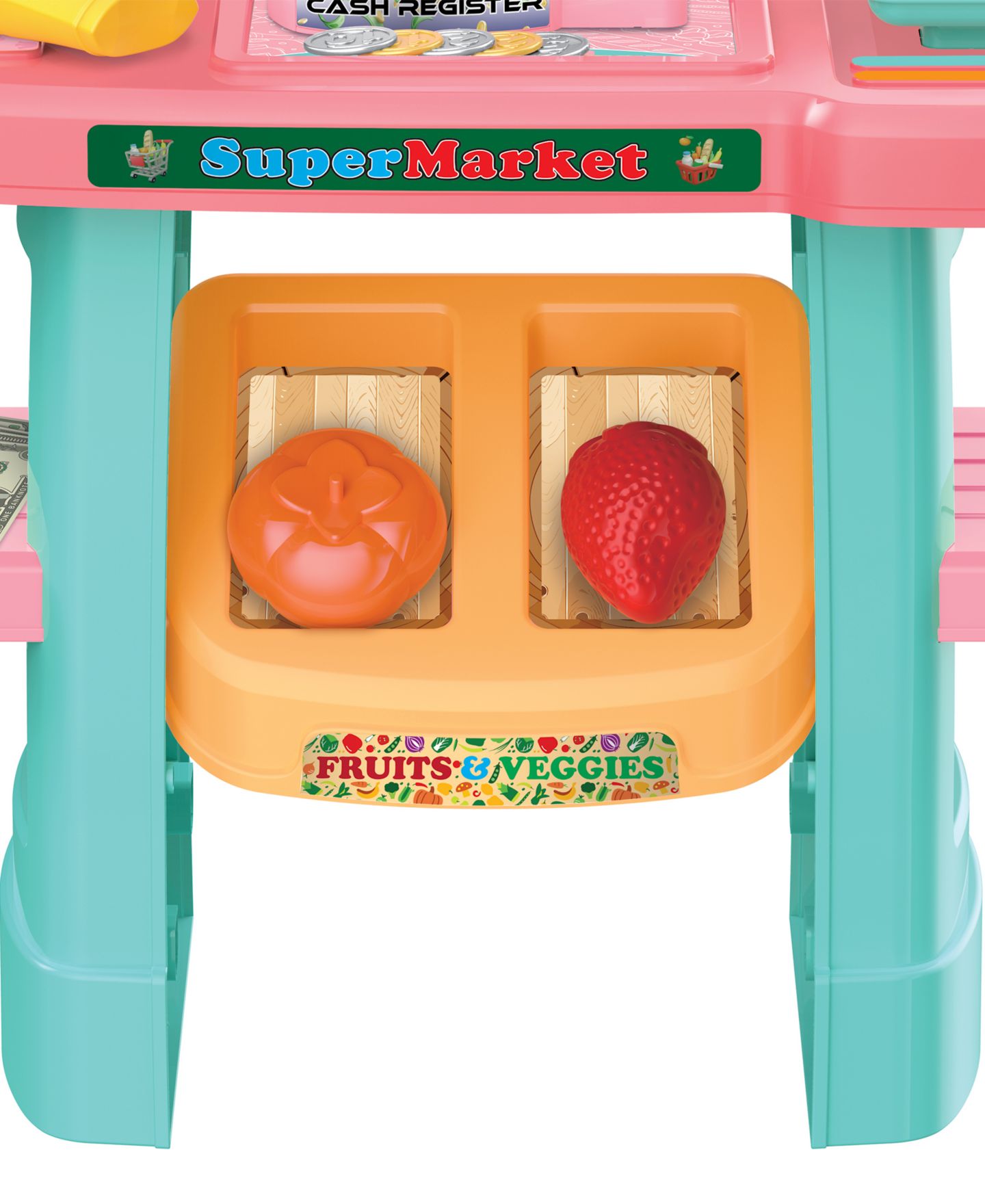 Детский игровой набор World Tech Toys My Market Stand LED Lights and Functional Scale 33-Piece Grocery Store Playset, Ages 3+ — фото 6
